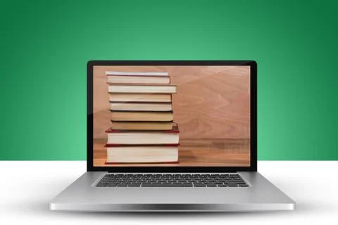 Composite image of laptop with with screen 写真素材