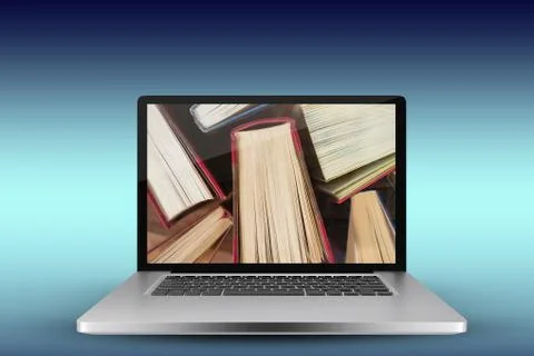 Composite image of laptop with with screen Foto stock