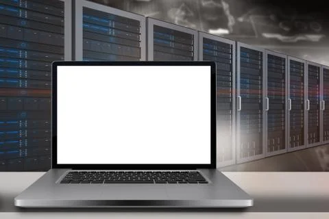 Composite image of a large screen of a computer Stock Illustration