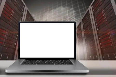 Composite image of a large screen of a computer Stock Illustration