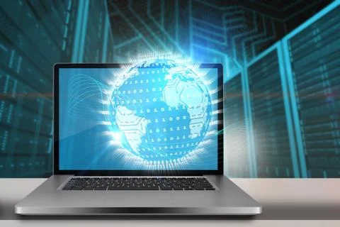 Composite image of a large screen of a computer 스톡 일러스트