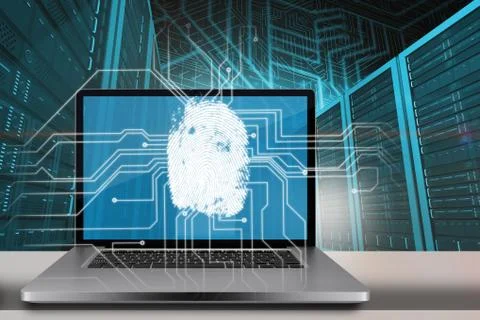 Composite image of a large screen of a computer 스톡 일러스트