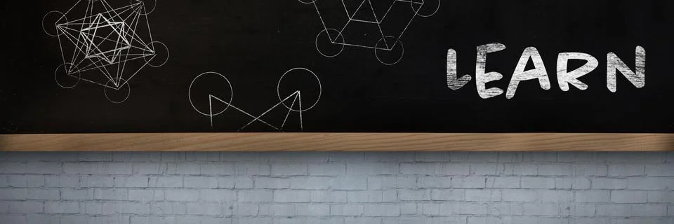 Composite image of learn text on white background Fotos Stock