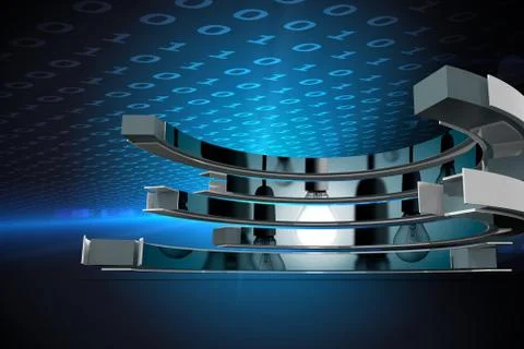 Composite image of light bulb on abstract screen Illustrazione stock