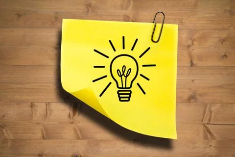 Composite image of light bulb Stockillustratie
