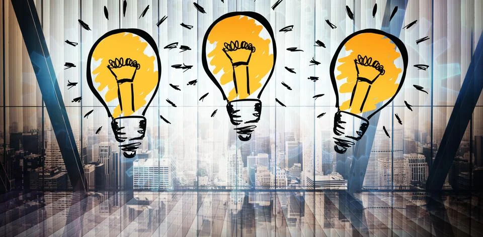 Composite image of light bulb Stock Illustration