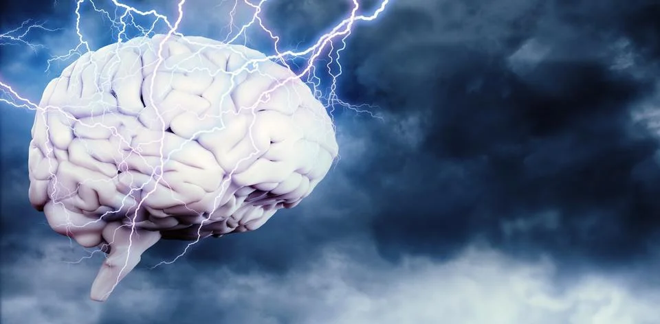 Composite image of lightning bolt Stock Illustration