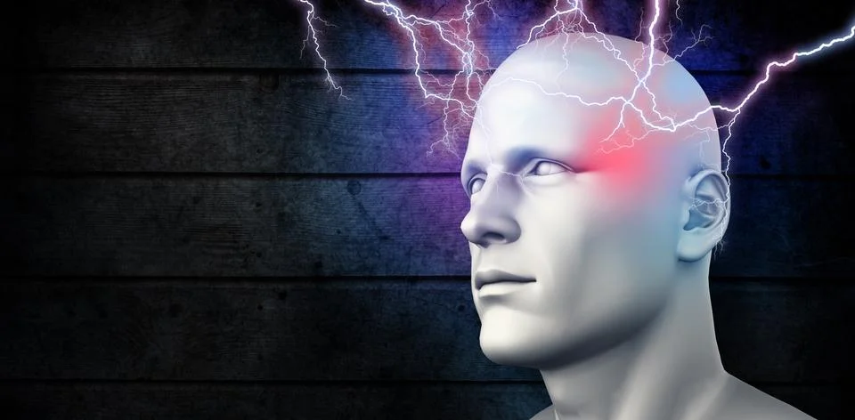 Composite image of lightning bolt Stock Illustration