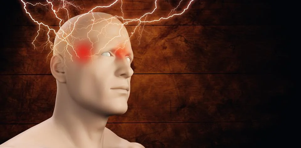 Composite image of lightning bolt Stock Illustration
