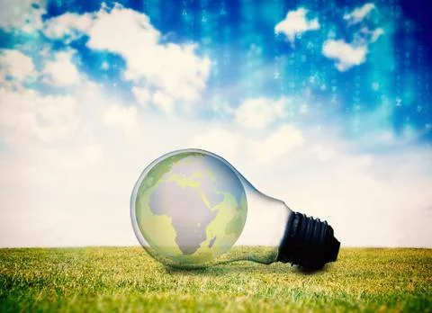 Composite image of lines of blue blurred letters falling Illustrazione stock