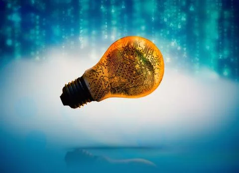 Composite image of lines of blue blurred letters falling イラスト素材