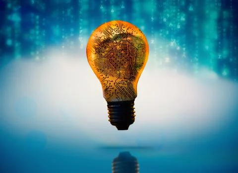 Composite image of lines of blue blurred letters falling Illustrazione stock