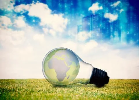 Composite image of lines of blue blurred letters falling Stock Illustration