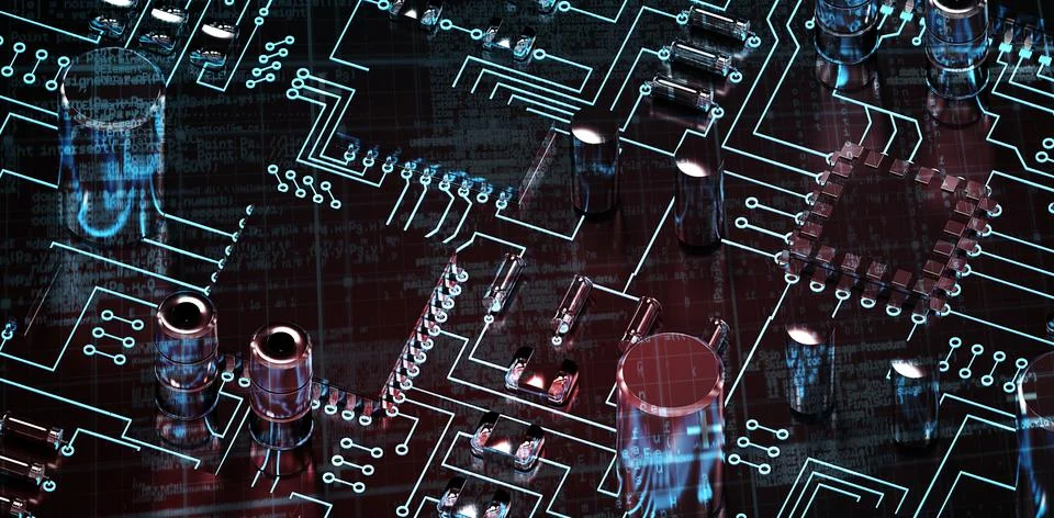 Composite image of lines of blue matrix and codes 스톡 일러스트