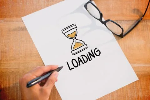 Composite image of loading doodle Stock Illustration