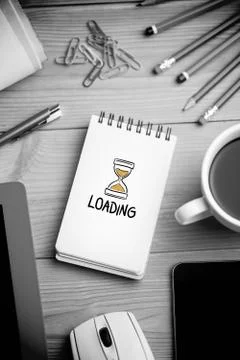 Composite image of loading doodle Stock Illustration