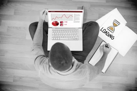 Composite image of loading doodle Stock Illustration