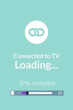 Composite image of loading text on smartphone Stock Illustration