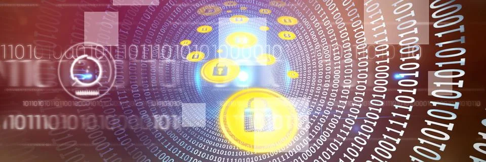 Composite image of lock icon vector 스톡 일러스트