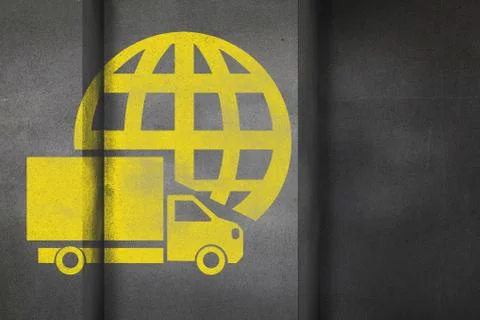Composite image of logistics graphic Free Stock Illustration