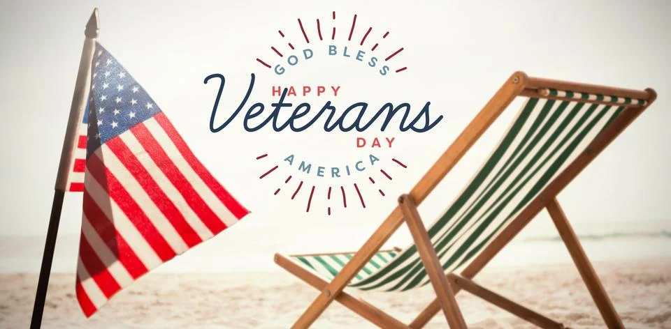 Composite image of logo for veterans day in america Illustrazione stock