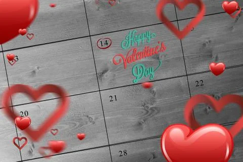 Composite image of love heart pattern Illustrazione stock