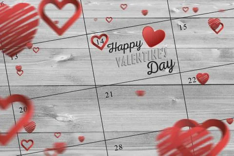 Composite image of love heart pattern Illustrazione stock