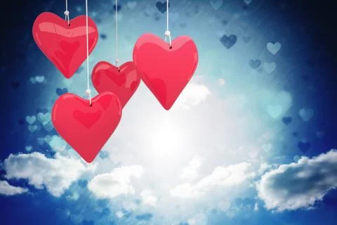 Composite image of love hearts Stock Illustration