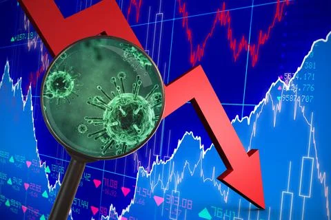 Composite image of magnifying glass. Testing for Coronavirus pandemic Stock Illustration