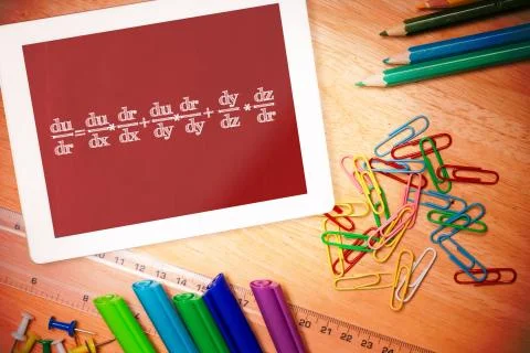 Composite image of math equation Stock Photos