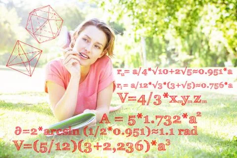 Composite image of math problems Stock Photos