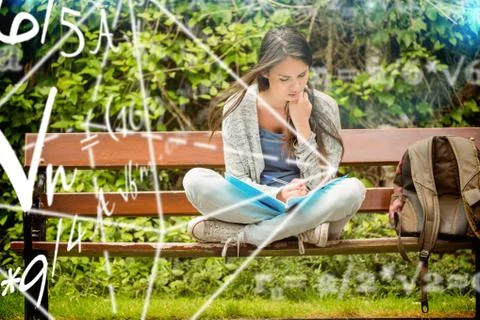 Composite image of math problems Stock Photos