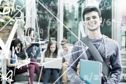 Composite image of math problems Stock Photos