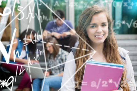 Composite image of math problems Stockfoto's