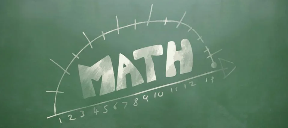 Composite image of math text with diagram and numbers Stockillustratie
