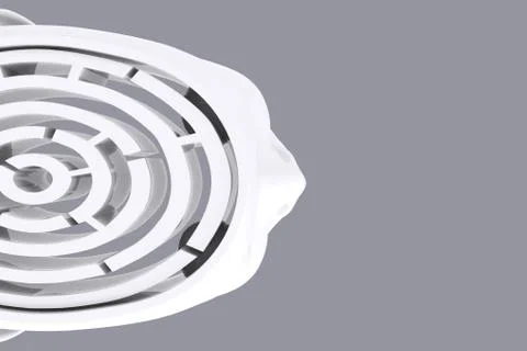 Composite image of maze brain in head Stock Illustration