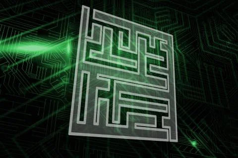 Composite image of maze Stock Illustration