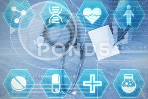 Composite image of medecine Stock Illustration