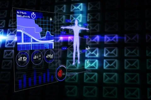 Composite image of medical interface Stock Illustration