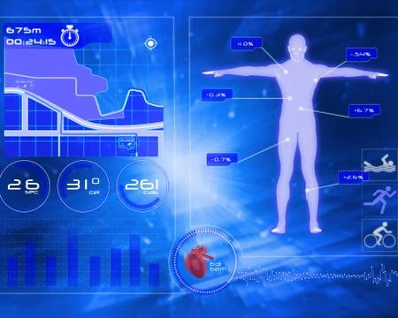 Composite image of medical interface Stock Illustration