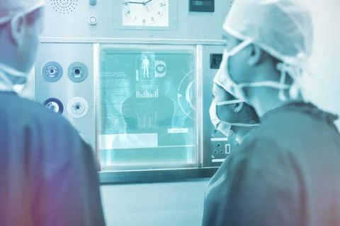 Composite image of medical interface on xray 3d Fotos Stock