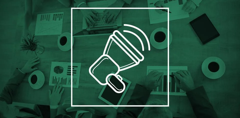 Composite image of megaphone Illustrazione stock