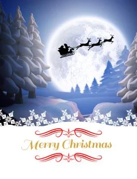 Composite image of merry christmas Stock Illustration