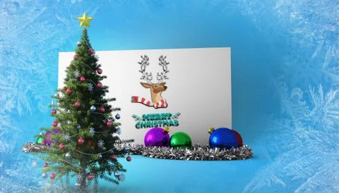 Composite image of merry christmas message Stock Illustration
