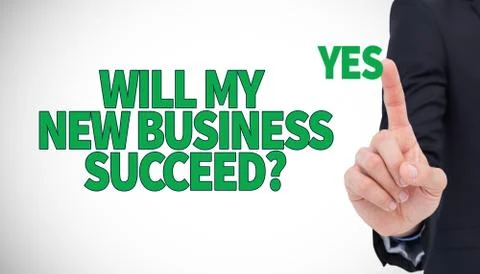 Composite image of mid section of businessman pointing something up Stock Illustration