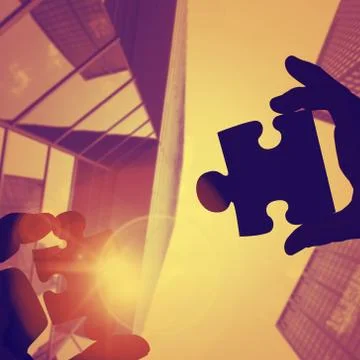 Composite image of mid section of a businessman in suit with hands out Stock Illustration