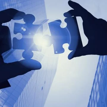 Composite image of mid section of a businessman in suit with hands out Stock Illustration