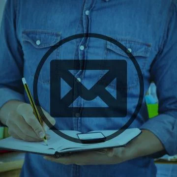 Composite image of mid section of hipster with mobile phone writing on book イラスト素材