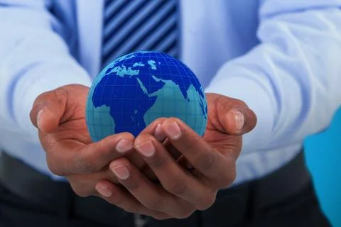 Composite image of midsection of mans hands cupped 写真素材