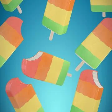 Composite image of multicolored ice-cream Illustrazione stock